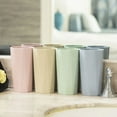 thumbnail image 1 of STRANDCHIC Coffee Tumbler for Home Cup Wide Mouth Design Pink Wheat Straw 1Set, 1 of 8