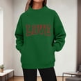 thumbnail image 2 of Pxxlle Love Sweatshirts for Women Valentines Day Sweatshirt Oversized High Neck Pullovers with Pockets Long Sleeve Holiday Tops Green S, 2 of 6