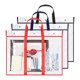 thumbnail image 2 of Paquete de 3 Bolsas Grandes para Guardar Carteles, Soporte para Tablón de Anuncios, Carpeta de PVC para Arte con Bolsillo, Organizador de Portafolios de Arte Transparente, 2 of 5