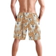 thumbnail image 3 of Dailycode Men's Quick Dry Swim Trunks Beach Shorts Casual Summer Board Shorts with Pockets, Cute Shiba Inu Dogs, 3 of 8