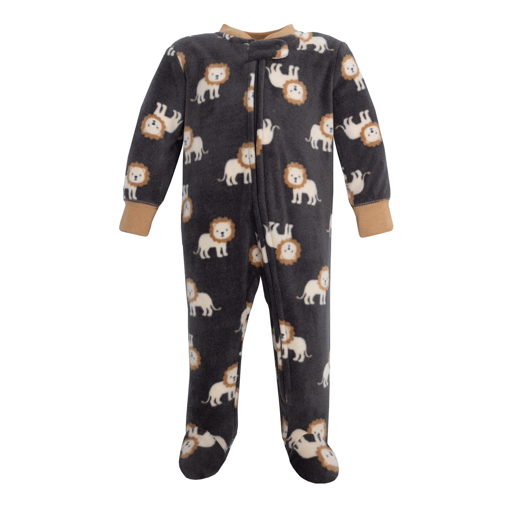 Hudson Baby Infant Boys Fleece Sleep and Play, Brave Lion, Preemie