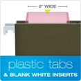 thumbnail image 2 of Pendaflex 42-PIN Hanging File Folder Tabs- 1/5 Tab- 2 in- Pink Tab/White Insert- 25/Pack, 2 of 5