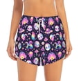 thumbnail image 2 of Daiia Skull mushroom space Pattern Women's 2 in 1 Running Shorts - Lightweight Athletic Workout Gym Yoga Shorts Liner with Phone Pockets-X-Large, 2 of 7