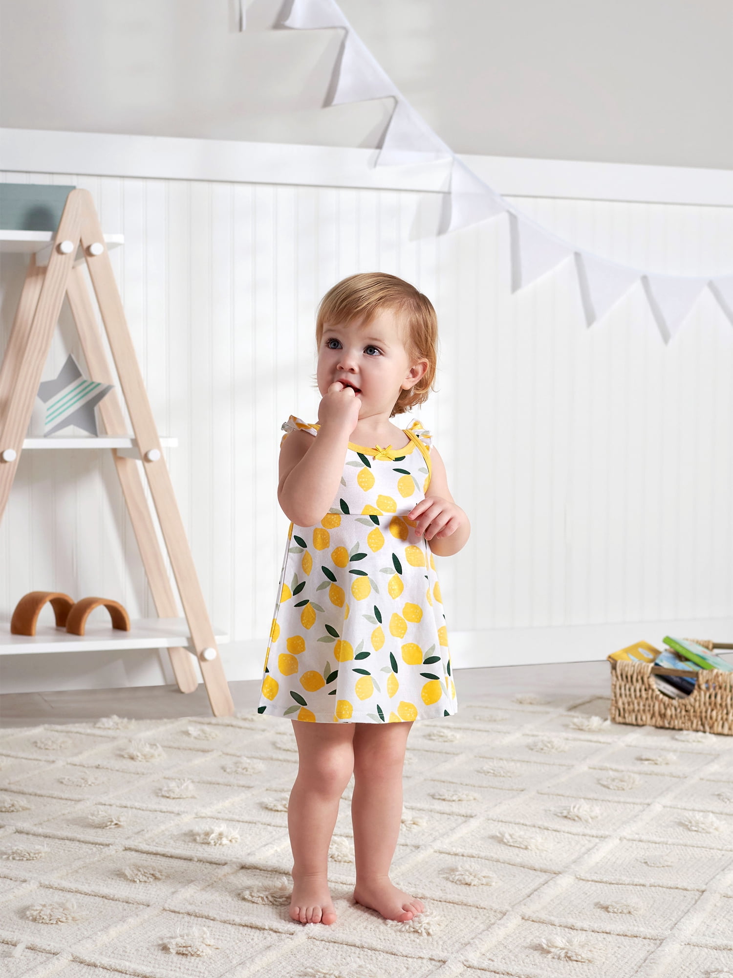 Gerber Baby & Toddler Girl Dress, Diaper Cover & Sun Hat Outfit Set, 3-Piece, (Newborn - 5T)