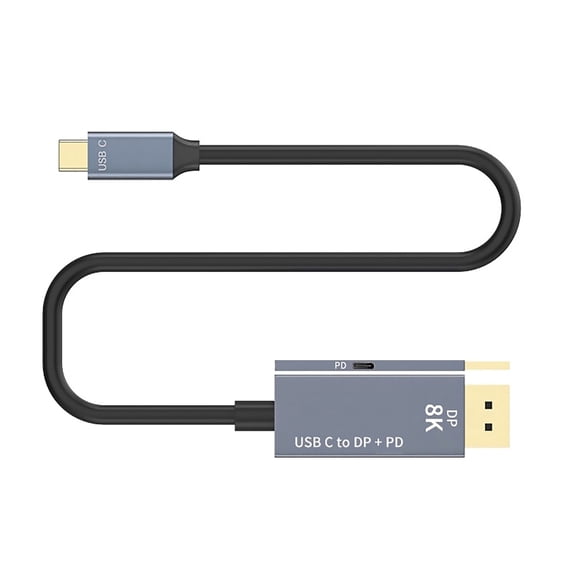 8K@60Hz USB-C to Displayport 1.4 Cable 3.28ft USB 3.1 Type C to DP with PD Charging TAPDRA Spare Part