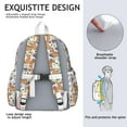 thumbnail image 5 of Yorkie Dog and Flower Florals Backpack for School,Cute School Bag,Schoolbag with Adjustable Shoulder Straps & Padded Back,13.4"x11"x4.7", 5 of 6