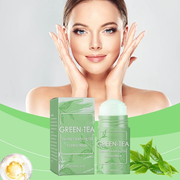 Ganfancp Green Tea Oil Control Mascarilla Limpiadora Elimina La Suciedad y Las Impurezas Equilibra La Secreción de Grasa de La Piel Hidrata Rellena Ofertas Flash Liquidación 1* Mascarilla Limpiadora