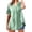 a-Mint Green204, variant on Women's Shirts Solid Color Loose Fit Linen Shirts Lightweight Short Sleeve Button Front Collared Blouse For Office Casual Daily Wear Soft Tops