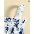 thumbnail image 6 of Newborn Infant Toddler Baby Girl Romper Floral Print Ruffles Sleeveless Jumpsuit Sunsuit Overalls Summer, 6 of 8