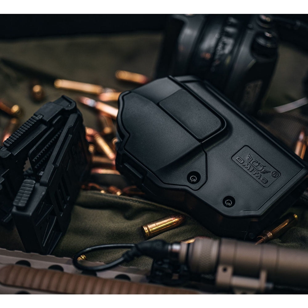 OMITAC 360° Rotation P320 Holster Taurus G3 Level 2 Retention Index Finger Release Holster Right Hand, Injected Polymer Black