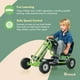 thumbnail image 3 of Hauck Lightning Ride On Pedal Go Kart portátil de juguete con asiento ergonómico ajustable, freno de mano y manejo afilado para niños y niñas, verde, 3 of 5