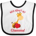 thumbnail image 3 of Inktastic Wild About My Glamma Boys or Girls Baby Bib, 3 of 4