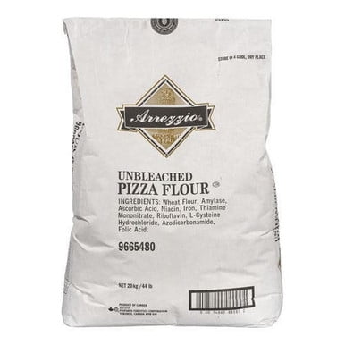 Arrezzio Classic Unbleached Pizza Flour - 20 KG Bag for Perfect Crusts - 44 LBS