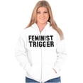 thumbnail image 3 of Feminist Trigger Equality Movement Zip Hoodie Sweatshirt Women Brisco Brands S, 3 of 5