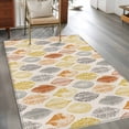thumbnail image 2 of Leaves Specimens 4x6 Area Rugs for Living Room, Grey Yellow Orange Burlap Background Non Slip Floor Mat Washable Low-Profile Indoor Carpet for Bedroom, Dining Room, Bathroom, 2 of 9