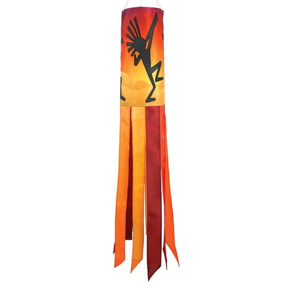 In the Breeze 5233 — Dancing Kokopelli Inspiration Windsock™ — Vibrant Southwest Outdoor Garden Décor