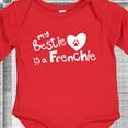 thumbnail image 4 of Inktastic Bestie Frenchie Boys or Girls Long Sleeve Baby Bodysuit, 4 of 5