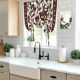 thumbnail image 5 of Abstract Flowers Balloon Curtains for Living Room/French Door, Modern Geometric Chic Red Green Striped Tie Up Curtains 63 Inch Length Energy Saving Kitchen Curtains Shades for Windows 42"x63", 5 of 8