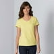thumbnail image 3 of Gildan- Camiseta de algodón de  con cuello en forma de V para mujer (Amarillo), 3 of 5