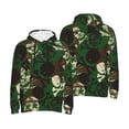 thumbnail image 6 of Bingfone Camouflage Skull Men's Drawstring Hoodie Long Sleeve Pocket Sweatshirts-X-Large, 6 of 6