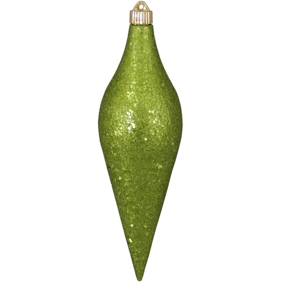 Christmas By Krebs 12 2/3" (320mm) Ornament, Commercial Grade Indoor Outdoor Shatterproof Plastic Water Resistant Ornament (Lime Glitz)