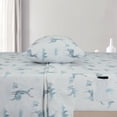 thumbnail image 2 of Sleepdown 100% Cotton Flannel Sheets Cal King Size Bed Sheets Set with Deep Pockets, Brushed Flannel with Elastic Fitted Sheet Set, Soft & Cozy Sheets - 4 Piece Bedding and Pillowcase set, Stag, 2 of 8
