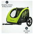Schwinn Shuttle Foldable Bike Trailer, 2 Seats, Green & Black