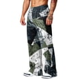 thumbnail image 4 of Hsovts Men's Sweatpants Relaxed Fit Fashion Drawstring Straight Leg Workout Baggy Sweatpants Running Pant with Pockets Blue XL, 4 of 7