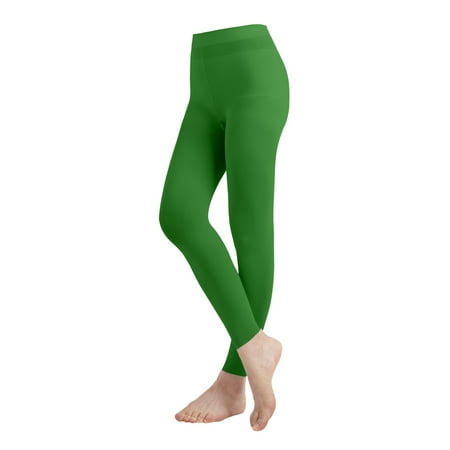 EMEM Apparel Women s Ladies Solid Colored Seamless Opaque Dance Ballet Costume Full Length Microfiber Footless Tights Leggings Stockings Kelly Green C EMEM Apparel Women s Ladies Solid Colored Seamless Opaque Dance Ballet Costume Full Length Microfiber Footless Tights Leggings Stockings Kelly Green C