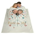 thumbnail image 1 of Cheapark Personalized Photo Blanket For Couples Thick Winter Warm Blanket Custom Picture Name Rectangular Valentines Day Anniversary Gift, 1 of 8
