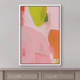 thumbnail image 3 of IDEA4WALL Framed Canvas Print Vibrant Pink Orange Pastel Watercolors Abstract Wall Art Modern Artwork Decor Bohemian Colorful Relax/Zen for Living Room, Bedroom - White 24"x36", 3 of 5