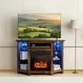 thumbnail image 2 of Costway Fireplace TV Stand w/ Led Lights & 18" Electric Fireplace for Tvs up to 50", 2 of 10