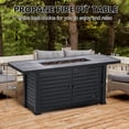 thumbnail image 3 of Bingirl 57-Inch Large Outdoor Propane Fire Pit Table: 50000 BTU, Rectangular Steel Design with Rain Cover for Patio, Garden, and Backyard, 3 of 7