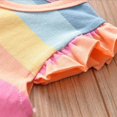 thumbnail image 5 of EnJoCho Kids Sweater Skirt Baby Girls Rainbow Flying Sleeves Colorful Striped Dress Girl Princess Dress 1 to 7 Years Cute Little Girl Summer Fashion Party Dress, 5 of 8