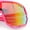 Pink - Orange Mirror, variant on Boys Color Mirror Sportsmans Shield Oversized MTB Wrap Around Plastic Sunglasses Black - Orange Mirror