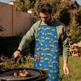 thumbnail image 4 of Cartoon Construction Vehicles Cones Apron-Garden Aprons for Women with Pockets-Cotton Linen Waterproof Kitchen Cooking Gardening Aprons Adjustable for Kitchen,Cooking,BBQ and Salon 33x27 Inch, 4 of 7