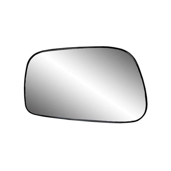 88186 - Fit System Driver Side Non-heated Mirror Glass w/ backing plate, Toyota Corolla, Matrix 03-08, 4 5/ 16" x 6 15/ 16" x 6 3/ 4"