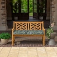 thumbnail image 2 of ARDEN Foam Outdoor Bench Cushion Kit, 48 x 18, made with ProFoam, Rain-proof, Fade Resistant, Sapphire Morrison Floral, 2 of 9