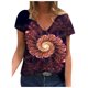 thumbnail image 1 of Moda Mujer Cuello en V Manga corta Impresión Jersey Blusas sueltas Tops Camiseta OAVQHLG3B Store lin121212, 1 of 4
