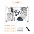 thumbnail image 6 of Sun Shade Sail 12x16Ft Abstract Art Watercolor Tropical Leaves Boho Black White Grey Uv Block Sunshade Canopy Outdoor Shade Cover Rectangle Shade Cloth For Patio Garden Yard Deck Pergola, 6 of 6