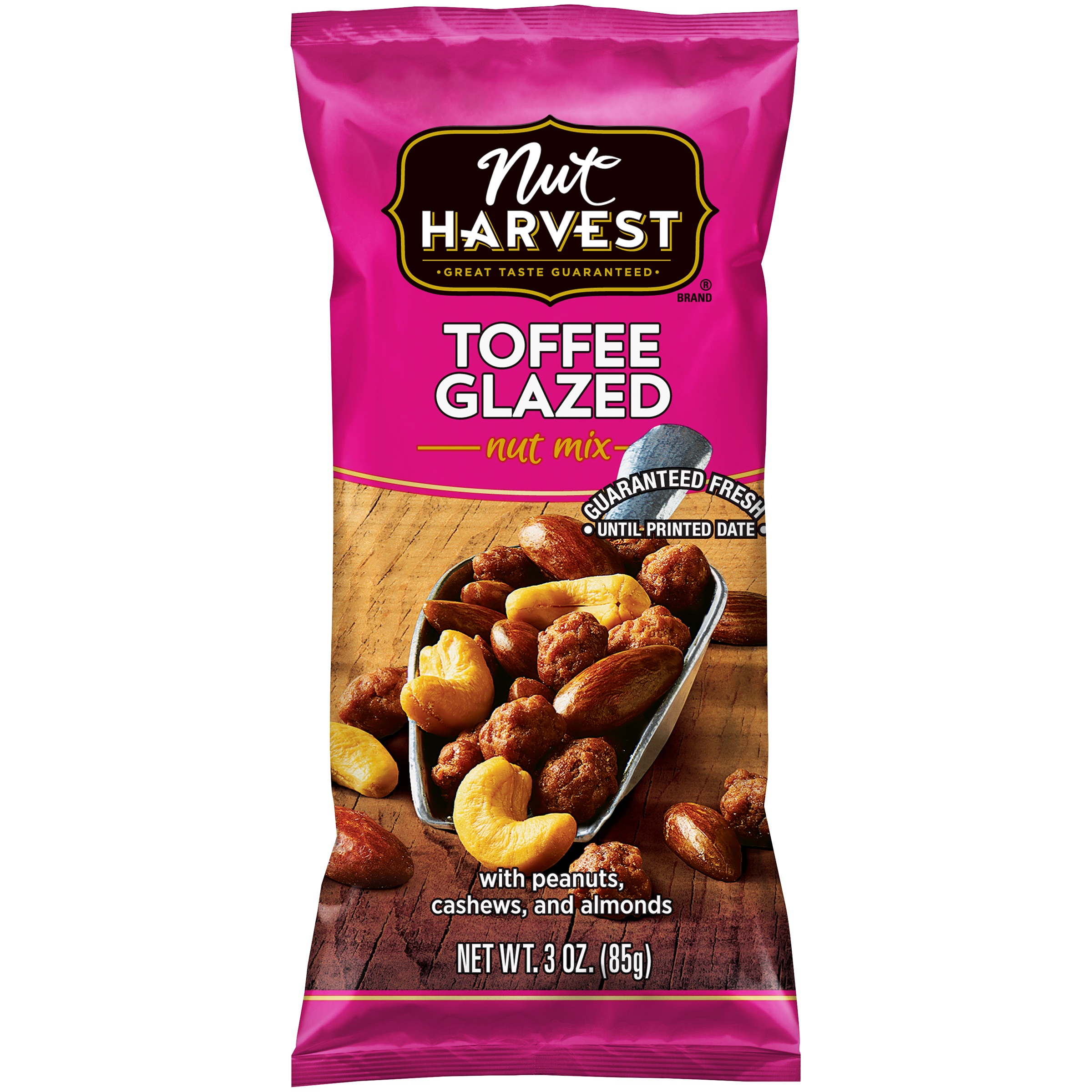 Nut Harvest Toffee Glazed Nut Mix , 3 oz, 8 Pack