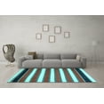 thumbnail image 3 of Ahgly Company Indoor Rectangle Oriental Light Blue Traditional Area Rugs, 2' x 5', 3 of 4