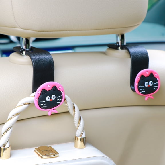 Cat Car Seat Back Hooks,Animal  Headrest Hook Vehicle Hanger for Purses and Bags, Coats, Umbrellas Universal Holder 2-Pack