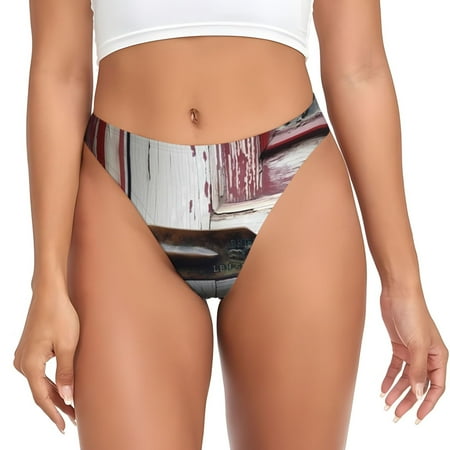 Rateoe Rustic Door Handle Closeup Pattern Seamless Women Underwear Thongs No Show Ladies Thong No Line Breathable Comfortable Panties Undies for Women-X-Small