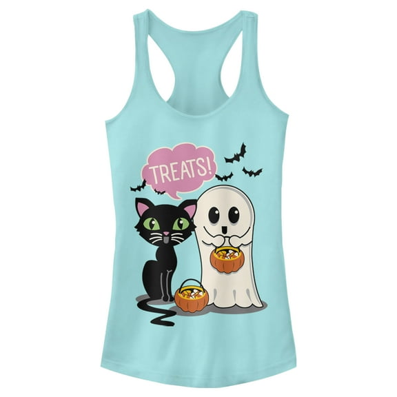 Junior's Lost Gods Halloween Treat Friends Racerback Tank Top Cancun Small