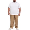 thumbnail image 2 of INSPIRE CHIC Men's Big & Tall Contrast Trim Short Sleeve Work Office Polo Shirt XL White, 2 of 5
