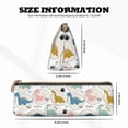 thumbnail image 4 of Xecao Cute Dinosaurs Print Leather Pencil Case -Stationery Bag Pen Holder for Work & Office, 4 of 5