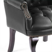 Boss Office Products Wingback Traditional Style Executive Guest Chair, Black