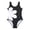 D-Black, variant on Toddler Floatation Swimsuit Girls 1-6T, One Piece Float Suit with Built-in Float, Cute Floating Swim Suit Floatie