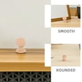 thumbnail image 2 of FESTFENDS 2Pcs Wood Globe Top Finial Khaki Rounded Wood Terminals For Furniture Indoor Decoration, 2 of 6